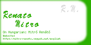 renato mitro business card