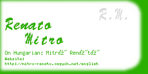 renato mitro business card